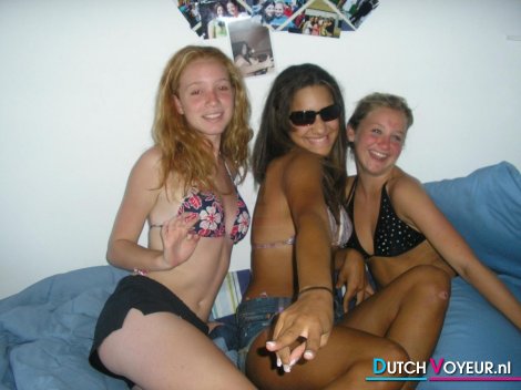 Drunk teens in bikini