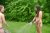 Girls in lingerie with a garden sprayer