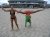 handstand on the beach