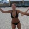 handstand on the beach