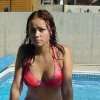Me in bikini at the pool
