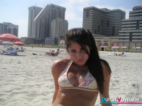 Tough teen in bikini