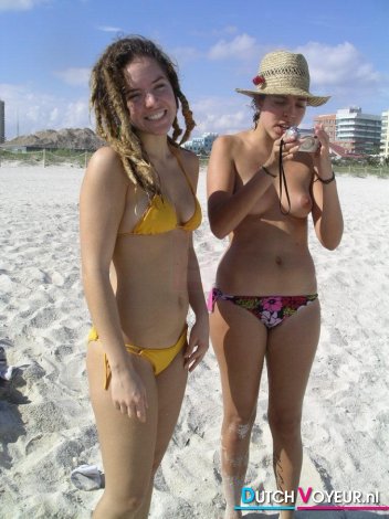 Students on the beach
