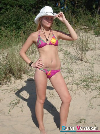 pretty tough girl in bikini