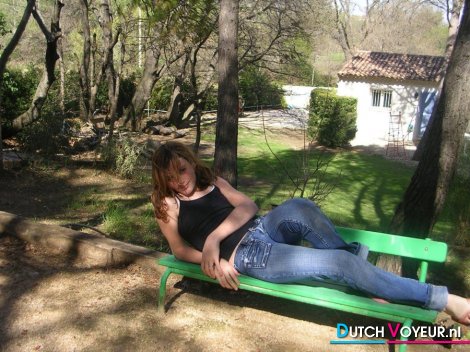 Young girl on bench