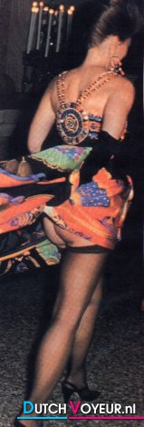 lady is in an experimental underwear!