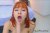 Beautiful Lady With Her Orange Hair Enjoys Her Blowjob
