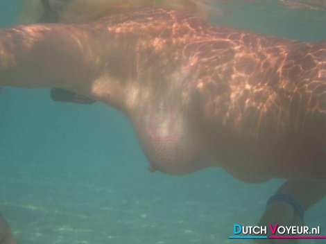 Topless Underwater