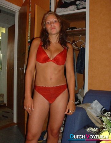 Teen In Red Lingerie