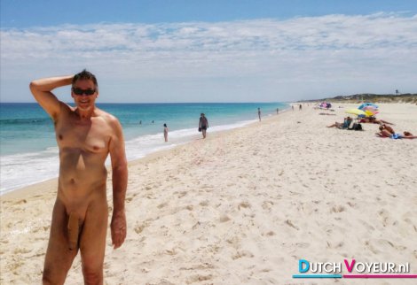 True nudist flashing on the beach