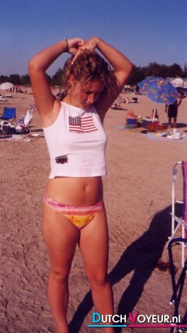 funzige lady stands next to a gift of smoothly experimental underwear!