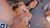 Solo ts babe stroking her throbbing cock