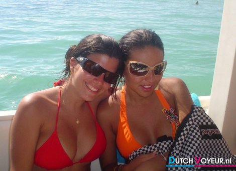 Glasses girls in the boat