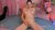 Big-titted hot shemale jerking her dick