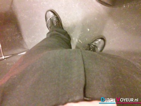 novice hump in work pants.